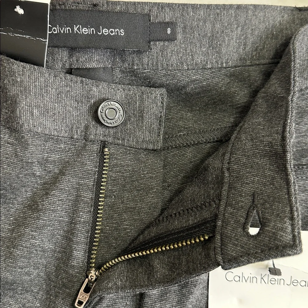 Calvin Klein Knit Jegging Stretch Pants Gray Woman’s 8‎ Pant Work Office NWT